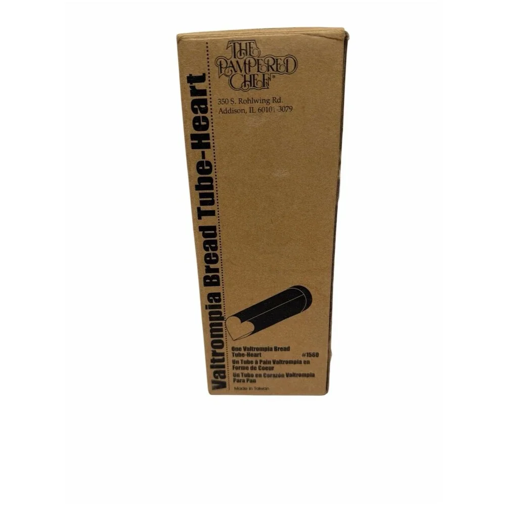 New Pampered Chef Valtrompia Bread Tube Heart Shape Stainless Steel Baking Mold
